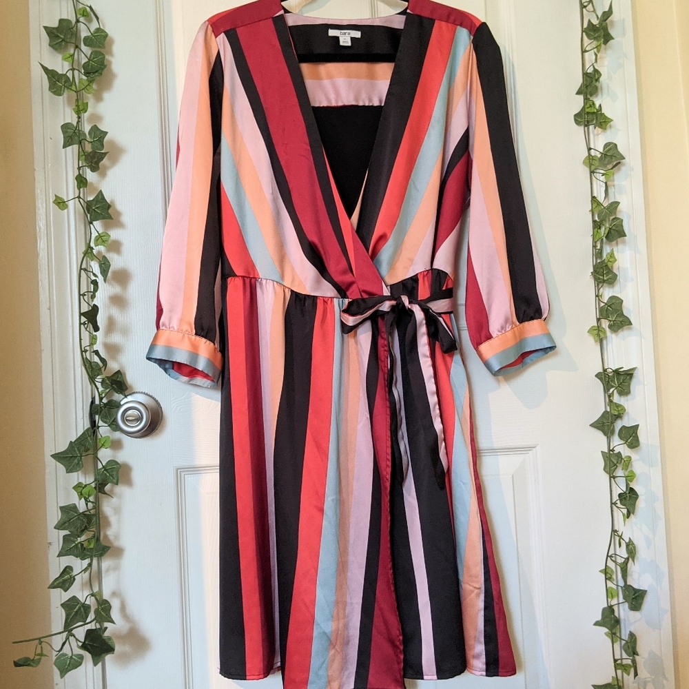 Bar III 70's Striped Multicolor dress